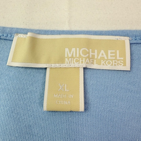 Michael Kors Sky Blue Tank Top Bling Logo Size XL - Picture 4 of 8